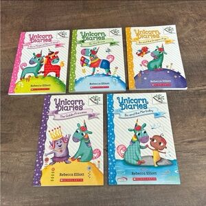 Scholastic Unicorn Diaries books 1-5 by Rebecca Elliott